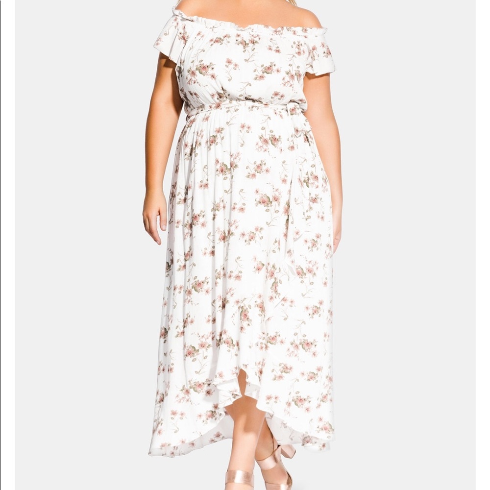 Off the shoulder floral dress